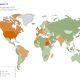 A map of the world's public debt compiled by the International Monetary Fund.